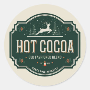 Festive Christmas hot cocoa party  Classic Round Sticker
