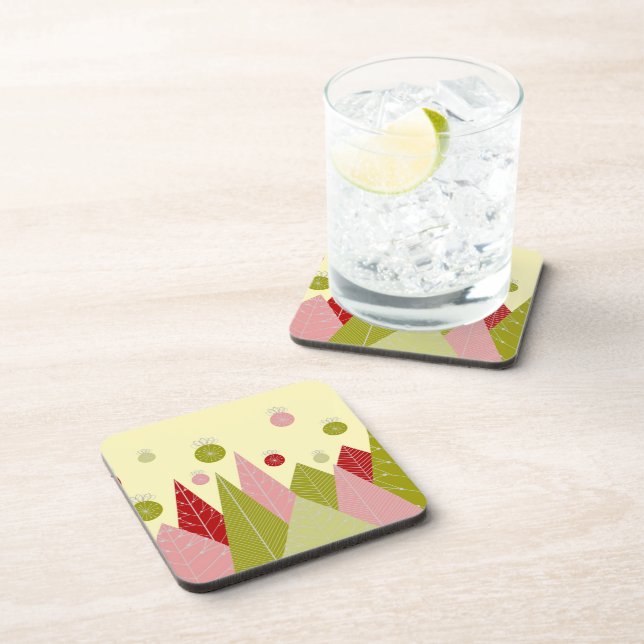 Festive Christmas Illustration Coaster (Right Side)