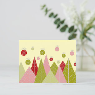 Festive Christmas Illustration Holiday Postcard