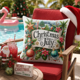 Festive Christmas in July Cushion