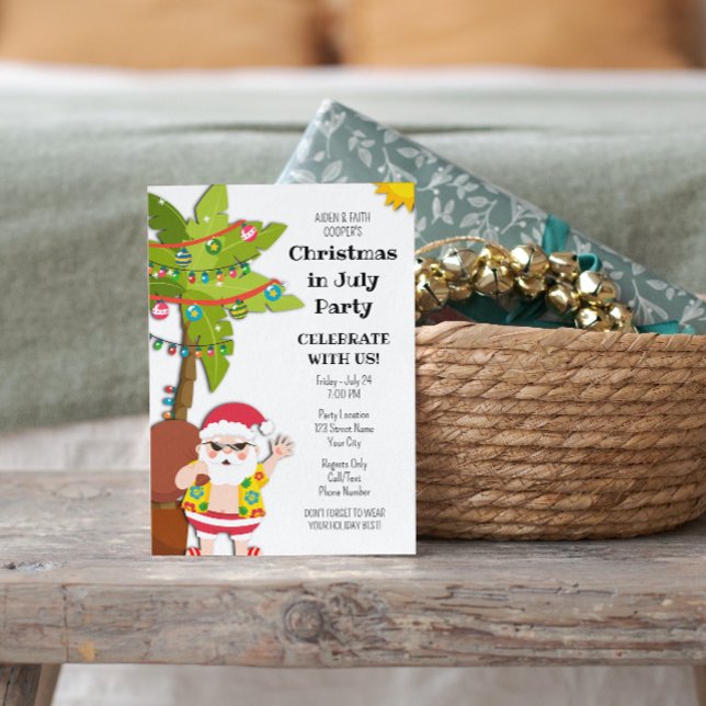 Festive Christmas in July Party Invitation (Creator Uploaded)