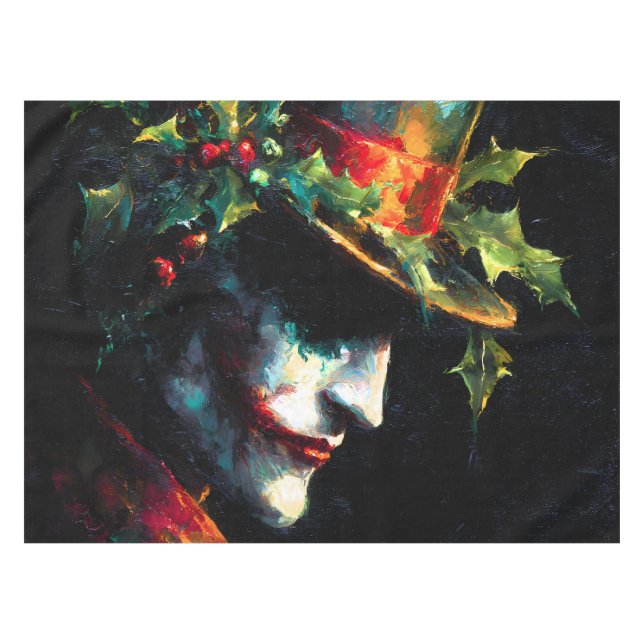Festive Christmas Joker Portrait Tablecloth (Front (Horizontal))