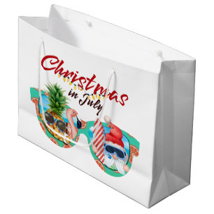 Festive Christmas July Beach Large Gift Bag
