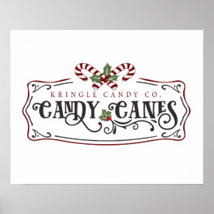Festive Christmas Kringle candy business Poster
