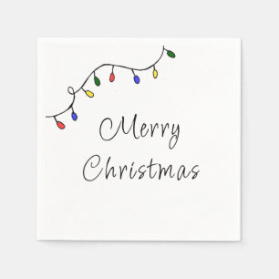 Festive Christmas Lights Holiday Party  Napkin