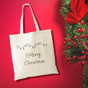 Festive Christmas Lights Holiday Party  Napkins Tote Bag