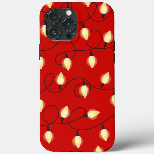 festive Christmas lights pattern Case-Mate iPhone Case (Back)