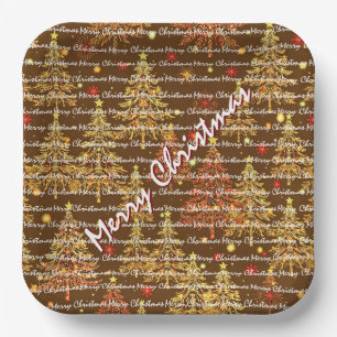 Festive Christmas Luxury Christmas Trees Paper Plate