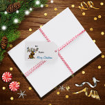 Festive Christmas Moose Gift Tags<br><div class="desc">Cute Christmas moose gift tags</div>