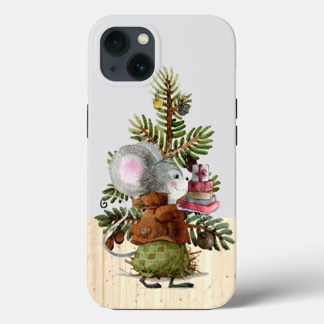 festive Christmas mouse Holiday  Case-Mate iPhone Case (Back)
