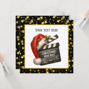 Festive Christmas Movie night party  Invitation