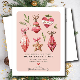 Festive Christmas Moving Announcement Postcard