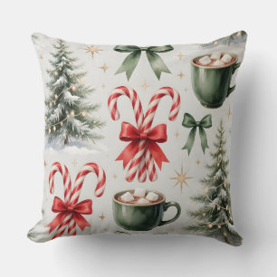 Festive Christmas Mug & Candy Cane Pillow