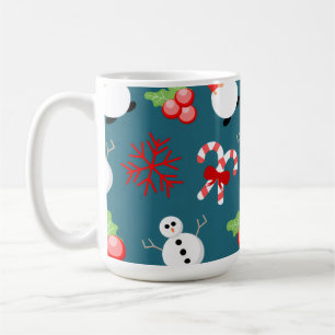 Festive Christmas Mug – Cute Snowmen & Candy Canes