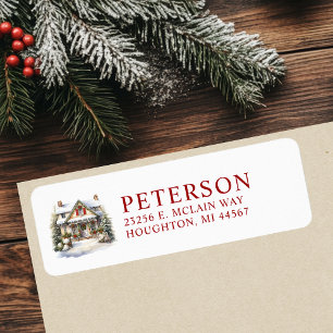 Festive Christmas New Home Return Address