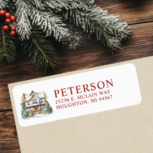 Festive Christmas New Home Return Address