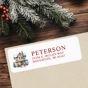 Festive Christmas New Home Return Address