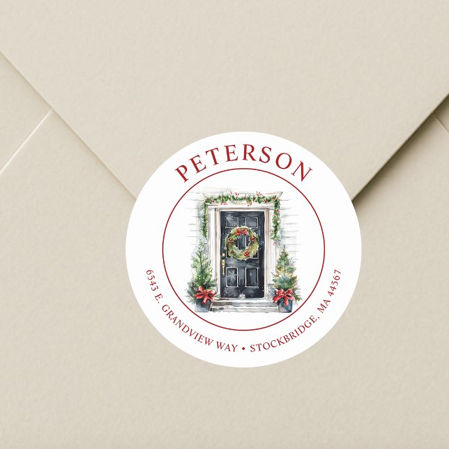 Festive Christmas New Home Return Address Labels (Creator Uploaded)