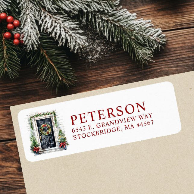 Festive Christmas New Home Return Address Labels (Creator Uploaded)