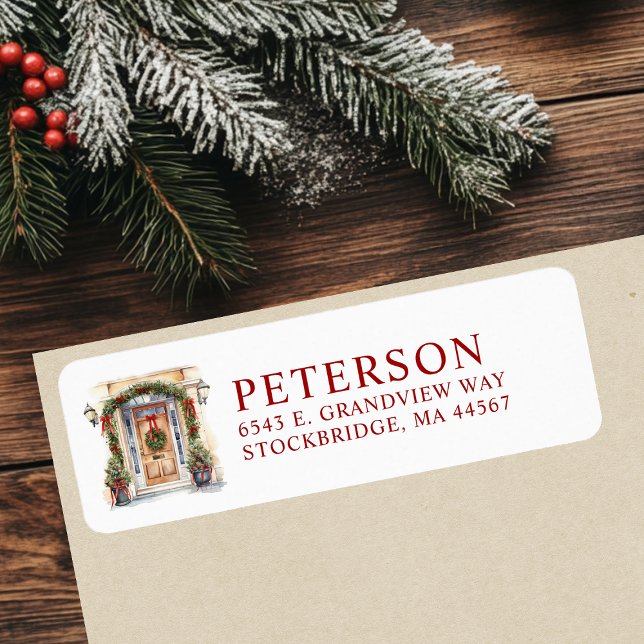 Festive Christmas New Home Return Address Labels (Creator Uploaded)
