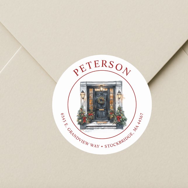 Festive Christmas New Home Return Address Labels (Creator Uploaded)