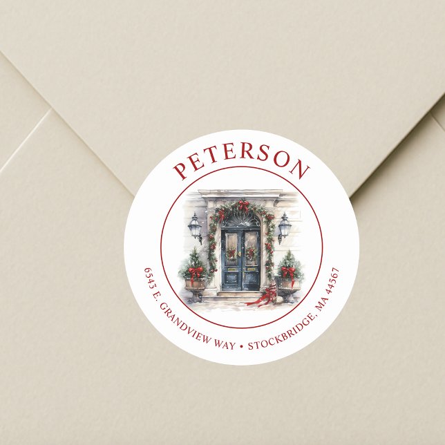 Festive Christmas New Home Return Address Labels (Creator Uploaded)