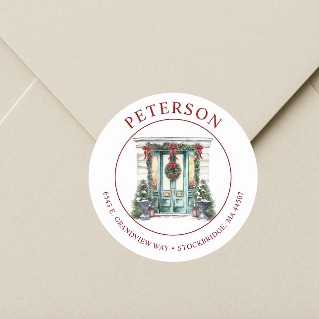 Festive Christmas New Home Return Address Labels (Creator Uploaded)