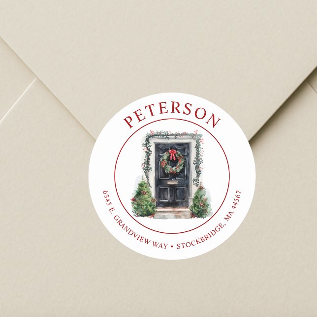 Festive Christmas New Home Return Address Labels (Creator Uploaded)