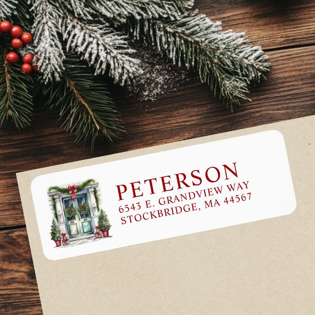 Festive Christmas New Home Return Address Labels (Creator Uploaded)
