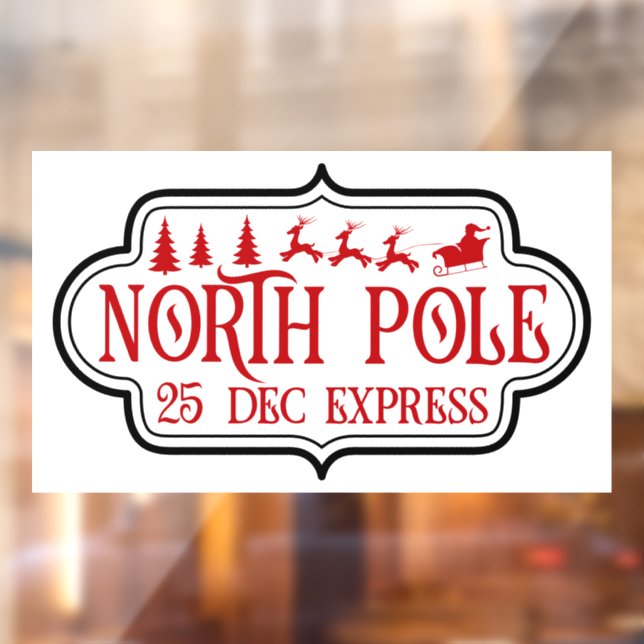 Festive Christmas North express Window Cling (Sheet 2)