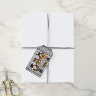 Festive Christmas nutcracker add names party tag