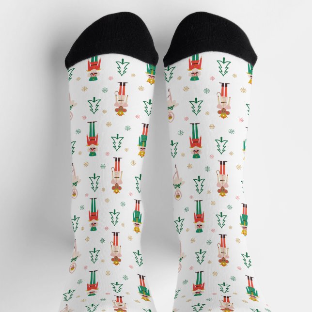 Festive Christmas Nutcracker Ballerina  Socks (Top)