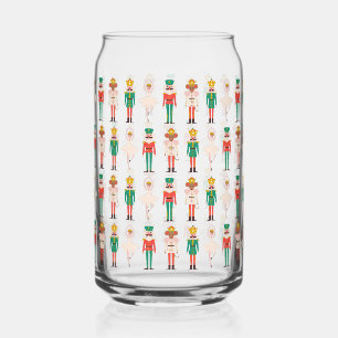 Festive Christmas Nutcracker Christmas Can Glass