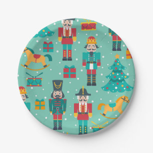 Festive Christmas Nutcracker Design Paper Plate