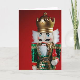 Festive christmas nutcracker greeting card