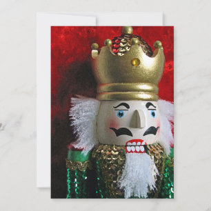 Festive christmas nutcracker holiday card