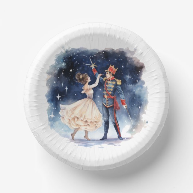 Festive Christmas nutcracker party  Paper Plate (Front)