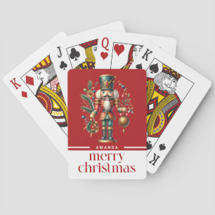 Festive Christmas Nutcracker Playing Cards