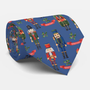 Festive Christmas nutcracker tiled pattern Tie