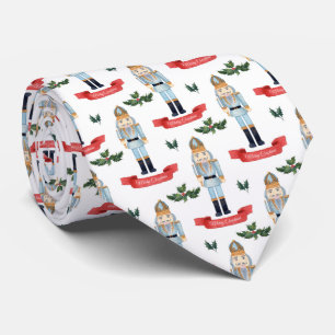 Festive Christmas nutcracker tiled pattern Tie