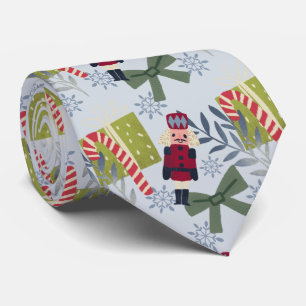 festive Christmas nutcracker tiled Tie
