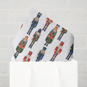 festive Christmas nutcracker tiled Tissue Paper