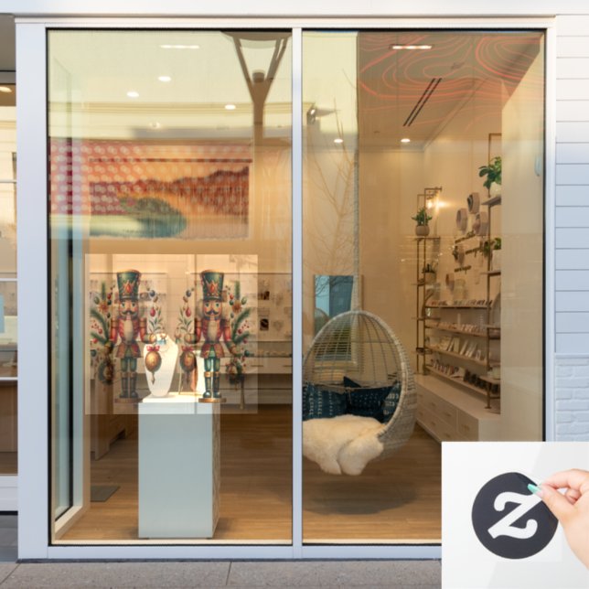 Festive Christmas Nutcracker Window Cling (Store Window)