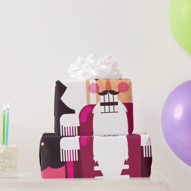 Festive Christmas Nutcracker Wrapping Paper (Party Gifts)