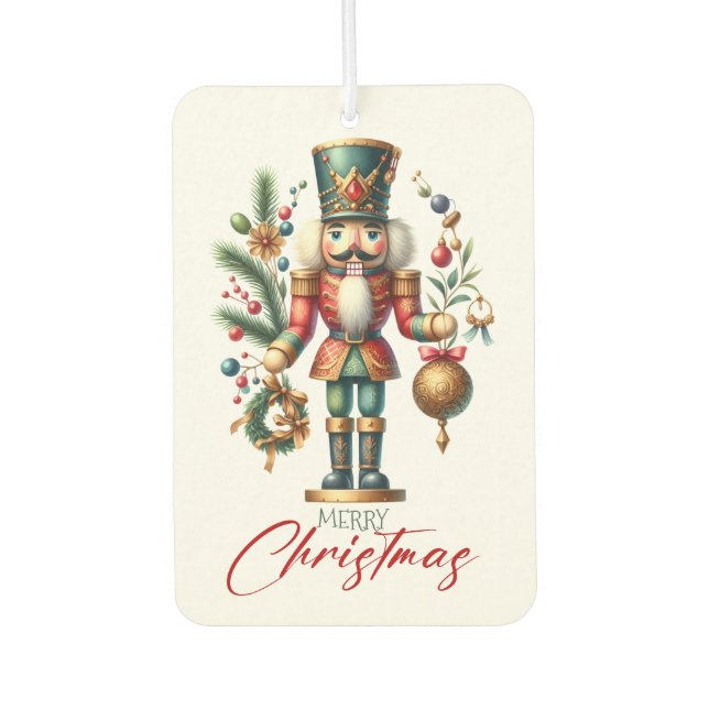 Festive Christmas Nutcrackers  Car Air Freshener (Front)