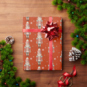 Festive Christmas Nutcrackers Wrapping Paper