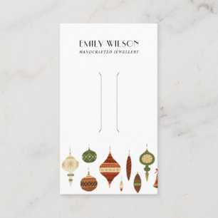 FESTIVE CHRISTMAS ORNAMENT HAIR CLIP DISPLAY CARD