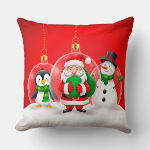Festive Christmas Ornaments Cushion