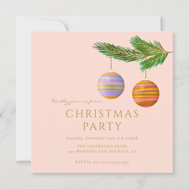 Festive Christmas Ornaments Personalised  (Front)