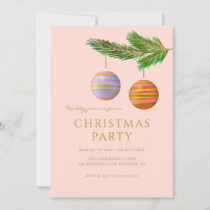 Festive Christmas Ornaments Personalised  Invitation